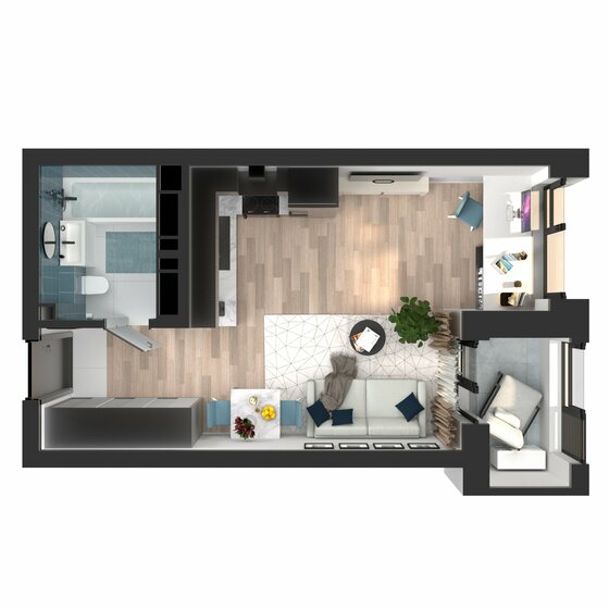 28,6 м², квартира-студия 8 288 200 ₽ - изображение 74