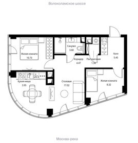 Квартира 54,7 м², 2-комнатная - изображение 1