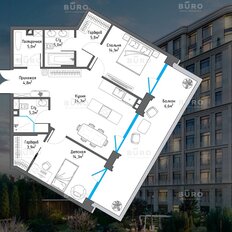Квартира 89,4 м², 2-комнатная - изображение 1