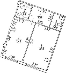 Квартира 46,2 м², 1-комнатная - изображение 1