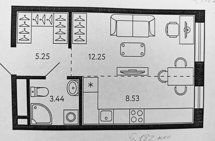 Квартира 29,5 м², студия - изображение 1