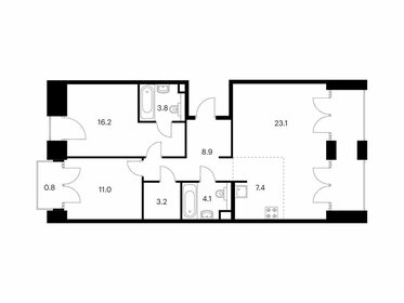 Квартира 80,6 м², 2-комнатная - изображение 1