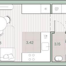 Квартира 22,9 м², студия - изображение 2