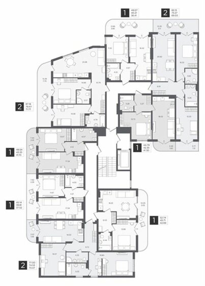 45,7 м², 1-комнатная квартира 16 180 000 ₽ - изображение 28