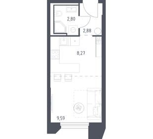 Квартира 23,5 м², студия - изображение 1