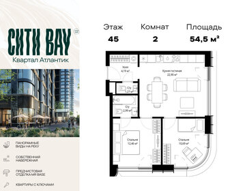 Квартира 54,5 м², 2-комнатная - изображение 1