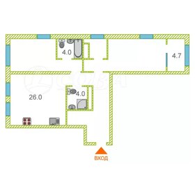 Квартира 90,4 м², 2-комнатная - изображение 1