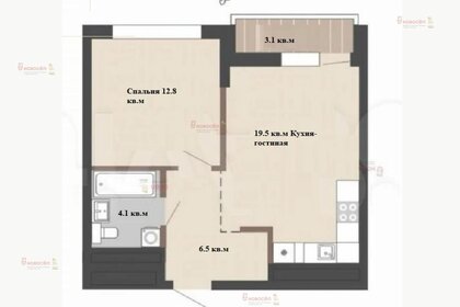 Квартира 44,5 м², 1-комнатная - изображение 1