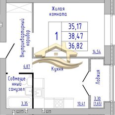 Квартира 36,8 м², 1-комнатная - изображение 3