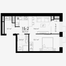 Квартира 36,2 м², 1-комнатная - изображение 3