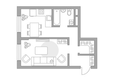 Квартира 39,3 м², 1-комнатная - изображение 1