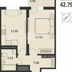 Квартира 42,8 м², 1-комнатная - изображение 4
