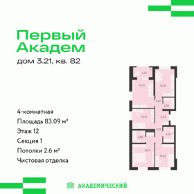 Квартира 83,1 м², 4-комнатная - изображение 1