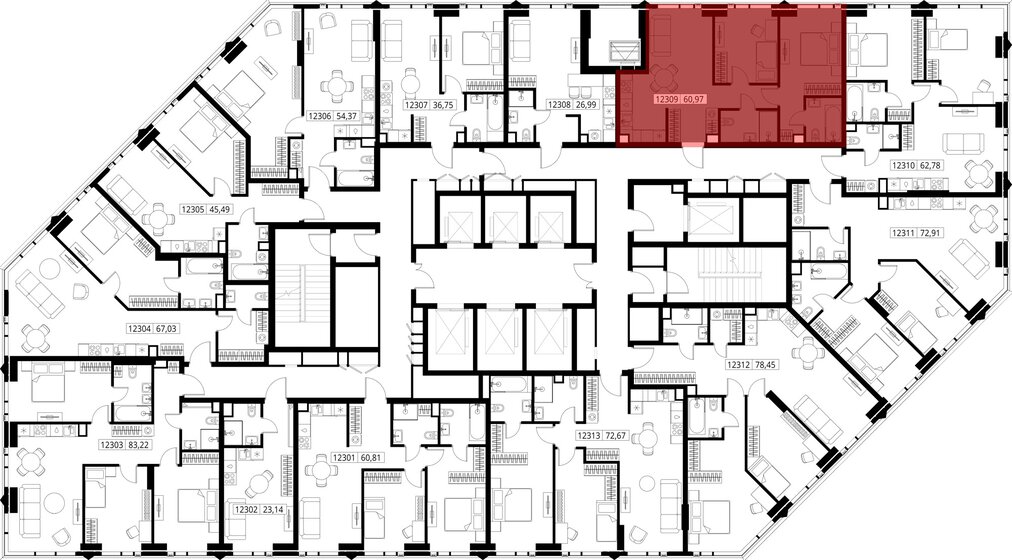 42 м², 1-комнатные апартаменты 17 700 000 ₽ - изображение 38