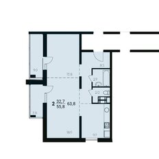 Квартира 63,5 м², 2-комнатная - изображение 4