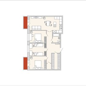 Квартира 93,4 м², 2-комнатная - изображение 2