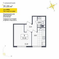 Квартира 31,1 м², 1-комнатная - изображение 3