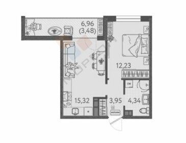 Квартира 39,1 м², 1-комнатная - изображение 1