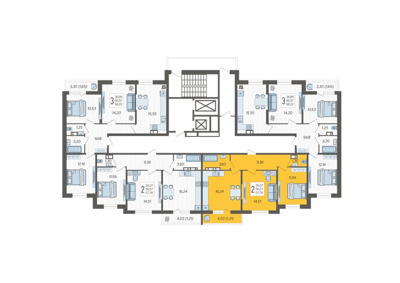 42,9 м², 1-комнатная квартира 9 000 000 ₽ - изображение 87
