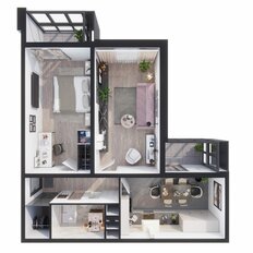 Квартира 65,9 м², 2-комнатная - изображение 1