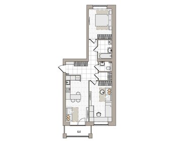 Квартира 70,8 м², 3-комнатная - изображение 1
