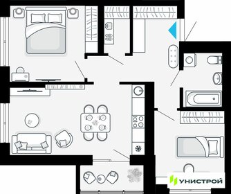 Квартира 61,5 м², 2-комнатная - изображение 1