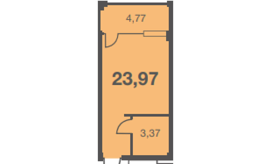 24 м², 1-комнатная квартира 11 166 500 ₽ - изображение 51