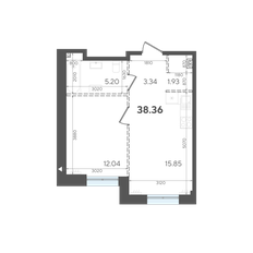 Квартира 38,4 м², 1-комнатная - изображение 4