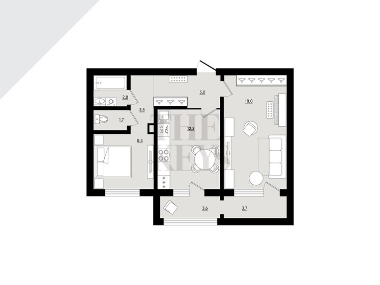 53,7 м², 2-комнатная квартира 7 290 000 ₽ - изображение 26