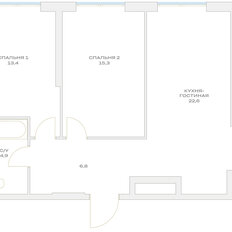Квартира 63 м², 2-комнатная - изображение 3