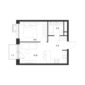 Квартира 33,1 м², 1-комнатная - изображение 2
