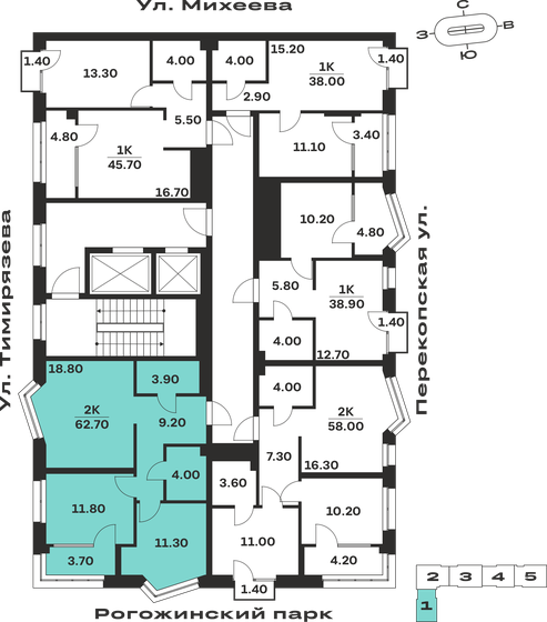 67,6 м², 2-комнатная квартира 10 596 300 ₽ - изображение 50