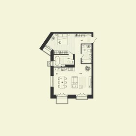 Квартира 68,3 м², 2-комнатная - изображение 1