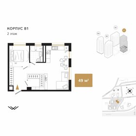 Квартира 49,8 м², 1-комнатная - изображение 1