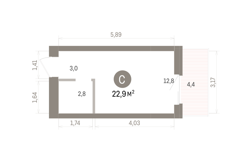 31,6 м², квартира-студия 3 990 000 ₽ - изображение 87