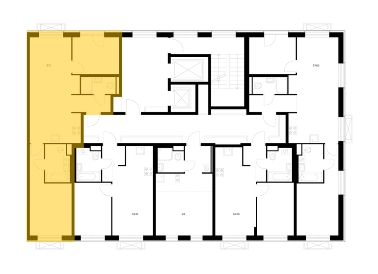 53,6 м², 3-комнатная квартира 6 000 000 ₽ - изображение 104