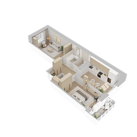 Квартира 73,1 м², 2-комнатная - изображение 4