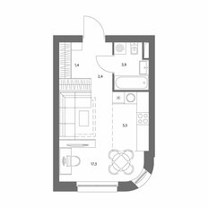 Квартира 30,8 м², 1-комнатная - изображение 3