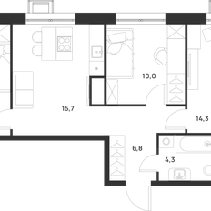 Квартира 65,6 м², 3-комнатная - изображение 3