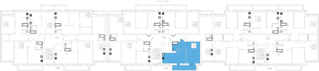 Квартира 60,7 м², 1-комнатная - изображение 2