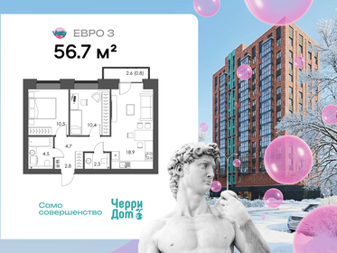 Квартира 57,1 м², 2-комнатная - изображение 1