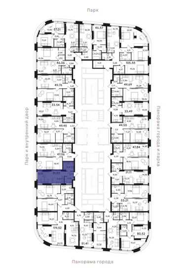 42,6 м², 1-комнатные апартаменты 9 700 000 ₽ - изображение 139