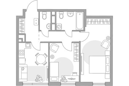 Квартира 51,1 м², 2-комнатная - изображение 1