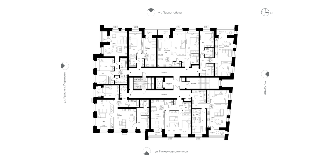 85 м², 4-комнатная квартира 6 700 000 ₽ - изображение 84