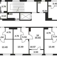 Квартира 45,7 м², 1-комнатная - изображение 3