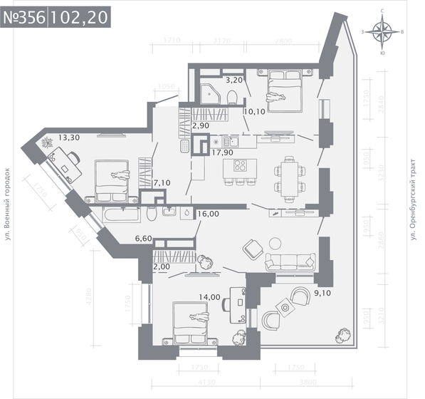 75 м², 4-комнатная квартира 15 070 000 ₽ - изображение 48