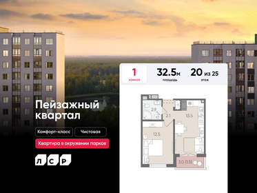 Квартира 32,5 м², 1-комнатная - изображение 1