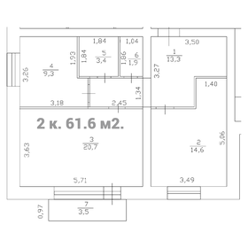 Квартира 36 м², 1-комнатная - изображение 3