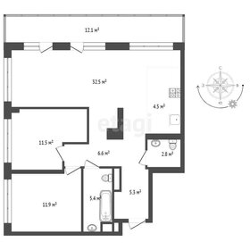 Квартира 80,5 м², 2-комнатная - изображение 1