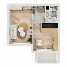 Квартира 40,4 м², 1-комнатная - изображение 2